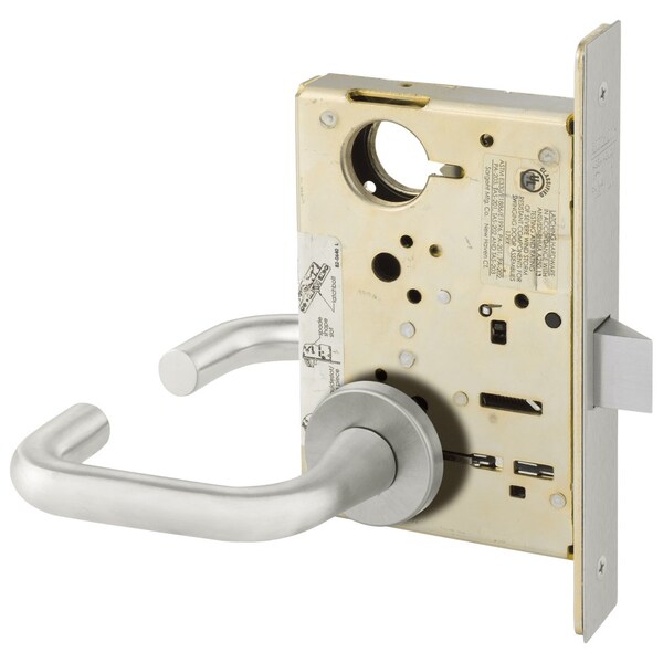 Sargent Grade 1 Passage or Closet Mortise Lock, J - Lever, LN - Rose, ASA Strike, Satin Stainless Steel 8215 LNJ 32D - main